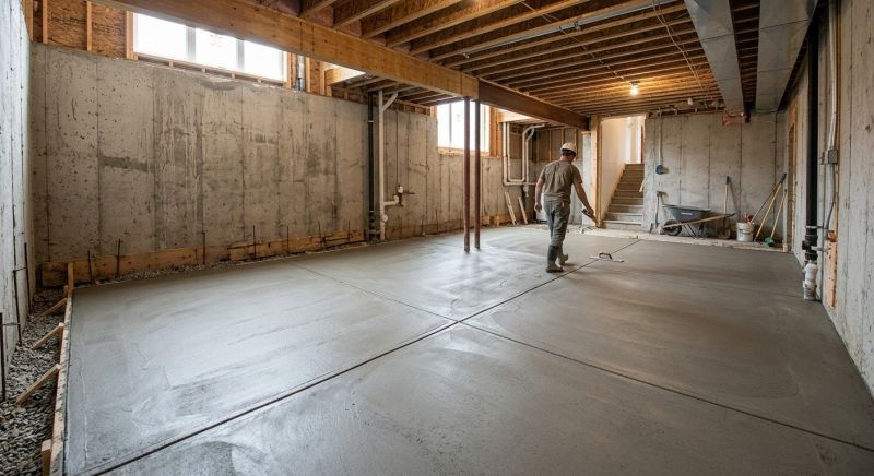 Basement Concrete Installation in Edmond, OK