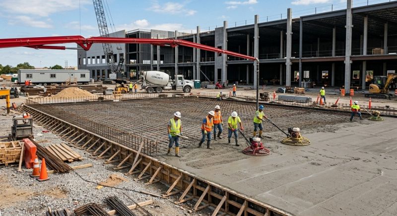 Commercial Slab Construction in Blanchard, OK